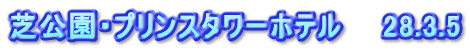 芝公園・プリンスタワーホテル　　28.3.5