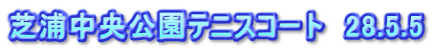 芝浦中央公園テニスコート　28.5.5
