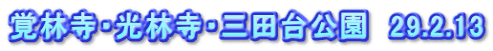 覚林寺・光林寺・三田台公園　29.2.13