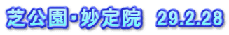 芝公園・妙定院　29.2.28