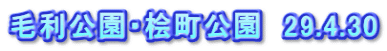 毛利公園・桧町公園　29.4.30