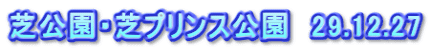芝公園・芝プリンス公園　29.12.27