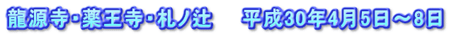 龍源寺・薬王寺・札ノ辻　　平成30年4月5日～8日