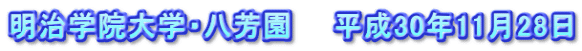 明治学院大学・八芳園　　平成30年11月28日