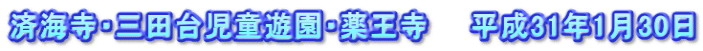 済海寺・三田台児童遊園・薬王寺　　平成31年1月30日