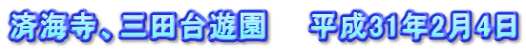 済海寺、三田台遊園　　平成31年2月4日