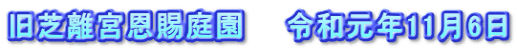 旧芝離宮恩賜庭園　　令和元年11月6日