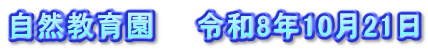 自然教育園　　令和8年10月21日